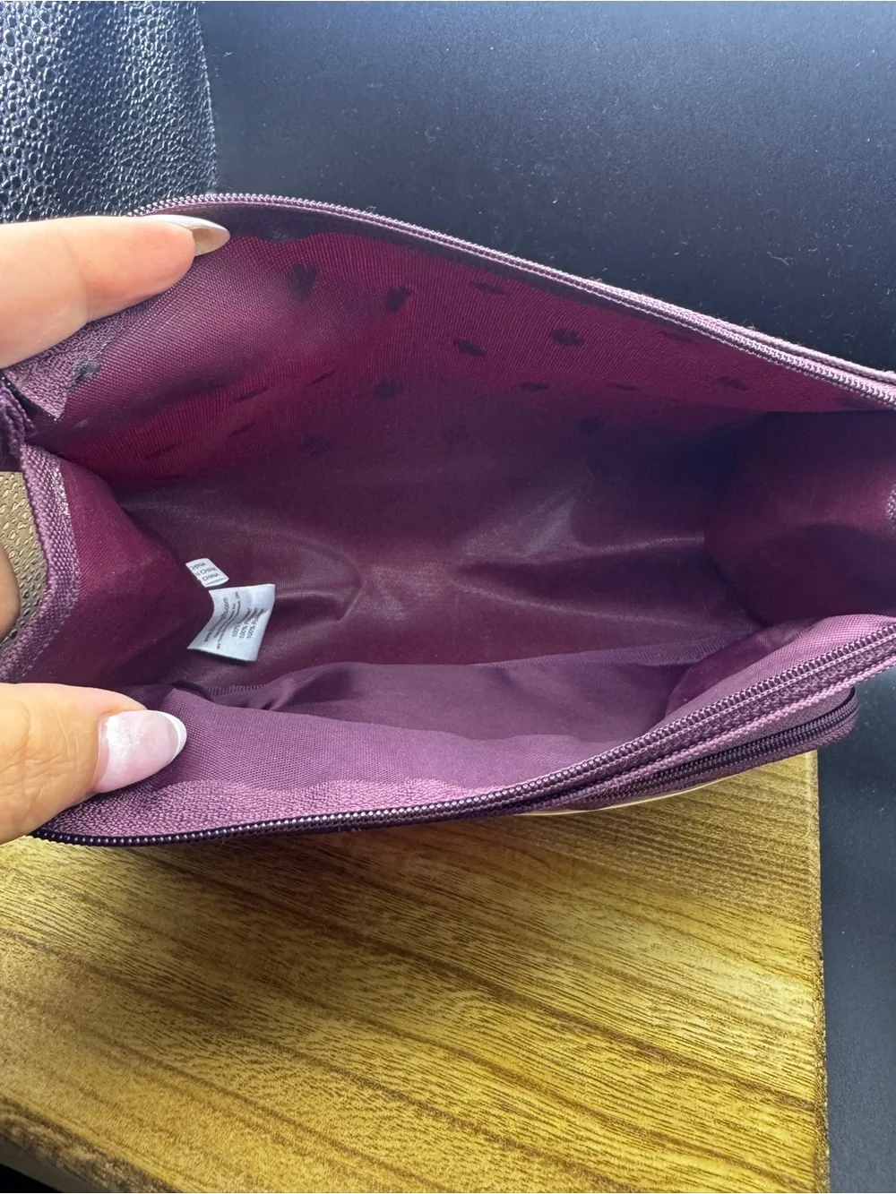 Thirty-One Get Creative Double Pouch in Sparkling Plum